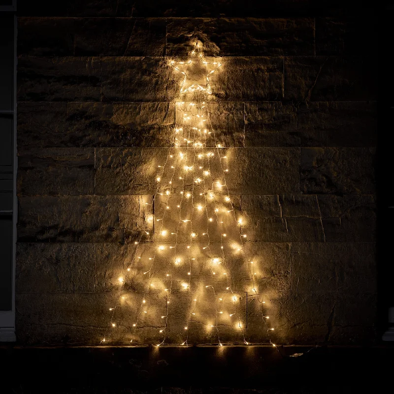 Christmas Holiday Festivities 1.8m Dual Colour LED 2D Christmas Tree and Star Wall Light