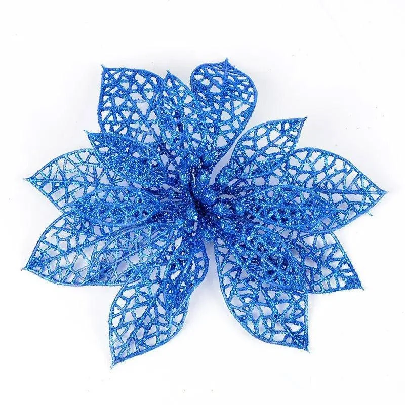 Christmas Winter Wonderland Decor Christmas Glitter Hollow Flower Decoration - 10-Pack | Holiday Party & Home Decor | Christmas Trees USA Christmas Winter Wonderland Decor Christmas Glitter Hollow Flower Decoration - 10-Pack | Holiday Party & Home Decor | Christmas Trees USA