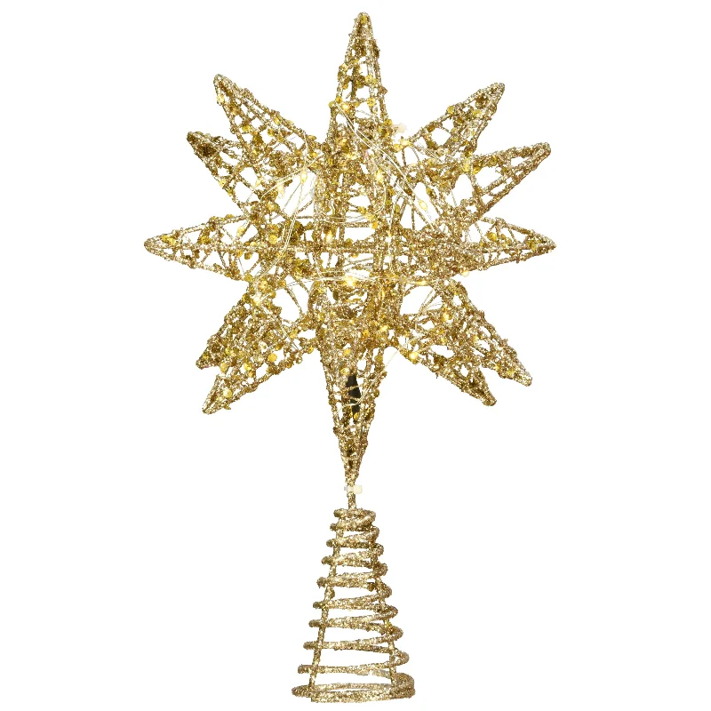 Christmas Beautiful Wreath 14.5 in. Falling Star Tree Top for Artificial Trees with Dual Color Lights Christmas Beautiful Wreath 14.5 in. Falling Star Tree Top for Artificial Trees with Dual Color Lights