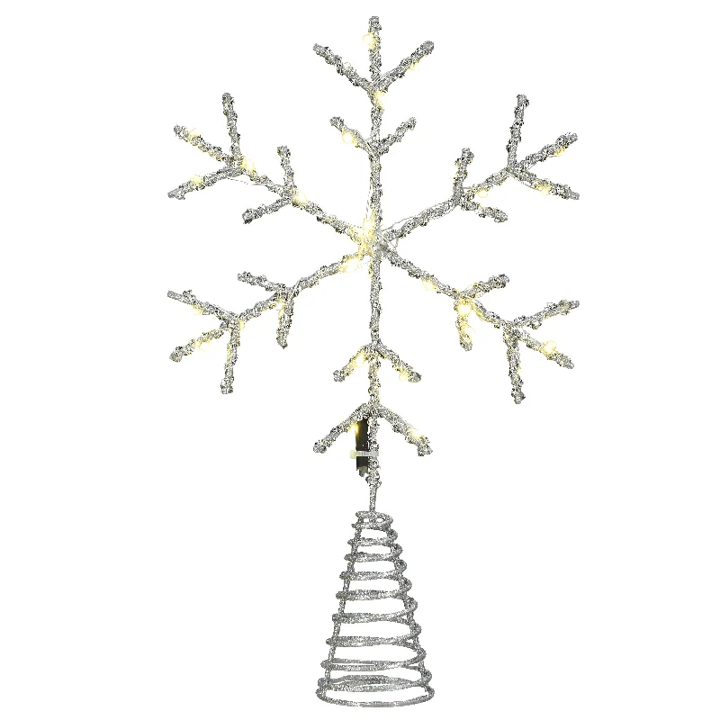 Christmas Snow Covered Village 14.5 in. Snowflake Tree Top for Artificial Trees with Dual Color Lights Christmas Snow Covered Village 14.5 in. Snowflake Tree Top for Artificial Trees with Dual Color Lights