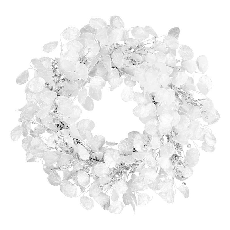 24 in. Winter Frost White Wreath