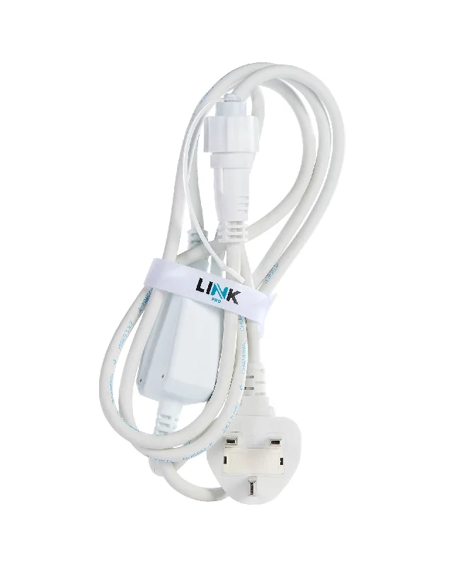 Christmas Snowman Building LINK PRO 2m White Starter Cable - Powers up to 12,000 LEDs