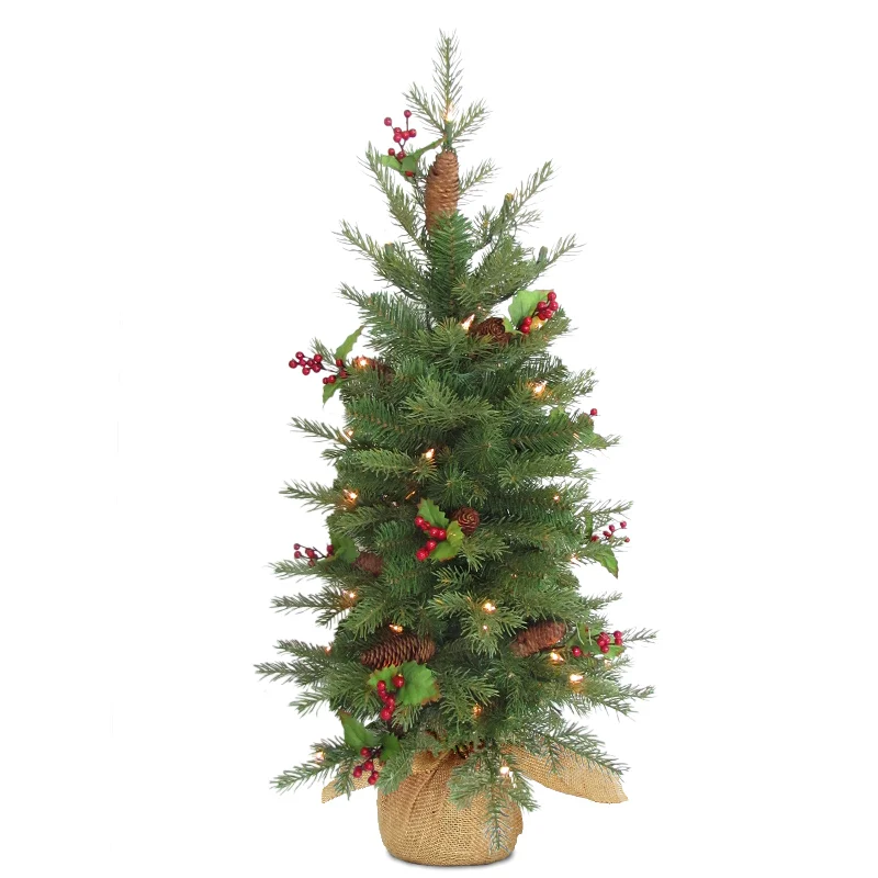 Christmas Nostalgic Moments 3 ft. Pre-Lit Nordic Spruce Tree with Warm White LED Lights Christmas Nostalgic Moments 3 ft. Pre-Lit Nordic Spruce Tree with Warm White LED Lights