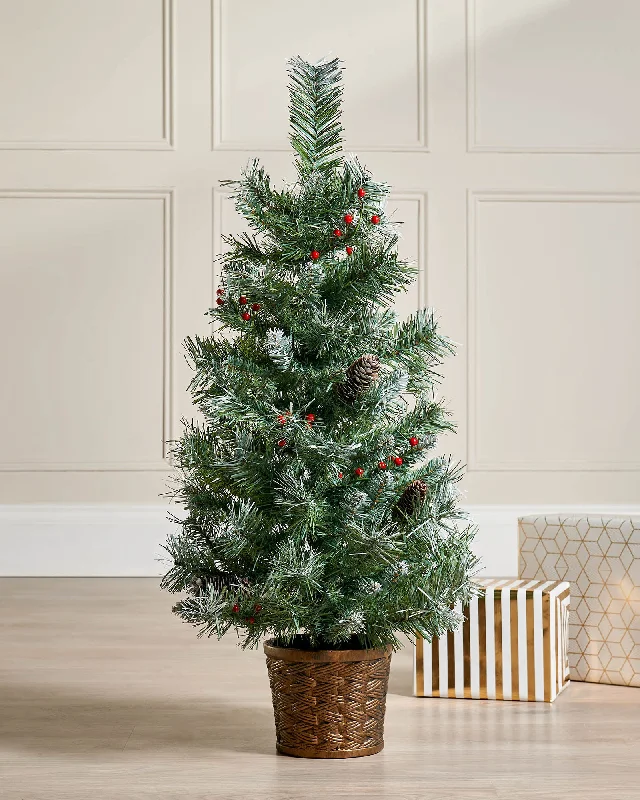 Christmas Classic Stories Potted Scandinavian Blue Spruce Christmas Tree, 3 ft
