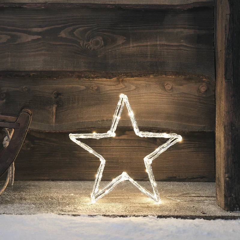 Christmas Ornament Collection 31cm Gold Star Silhouette LED 3D Acrylic Light