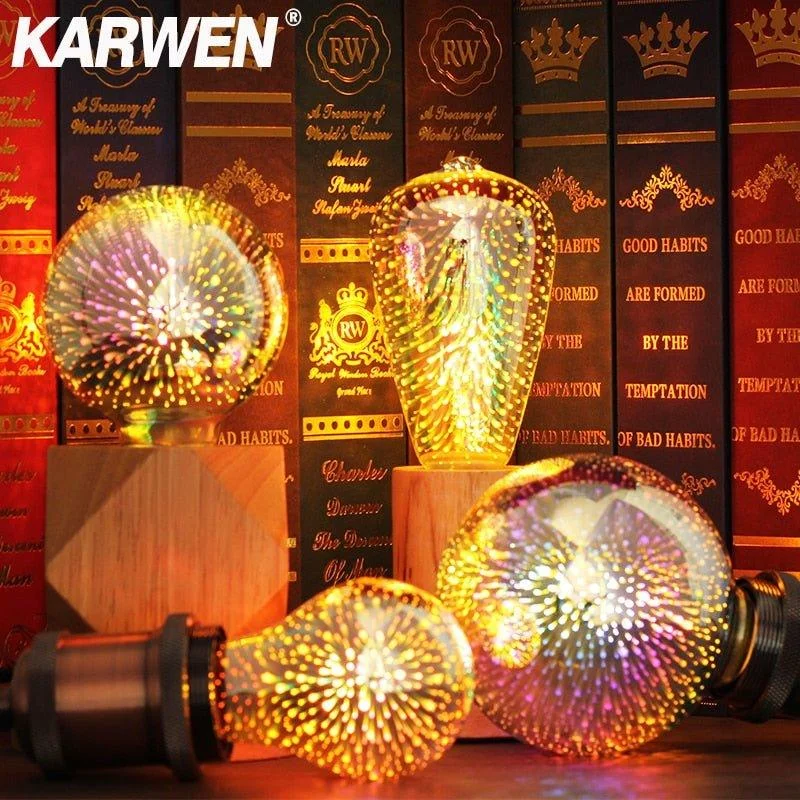 Christmas Fireplace Ambience 3D Edison LED Bulb for Christmas Decor - Multi-Color, Energy Saving Christmas Fireplace Ambience 3D Edison LED Bulb for Christmas Decor - Multi-Color, Energy Saving