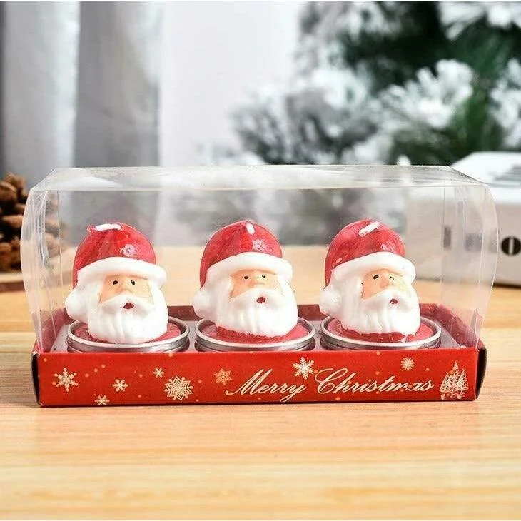 Christmas Tree Farm Santa Claus Themed Christmas Candles