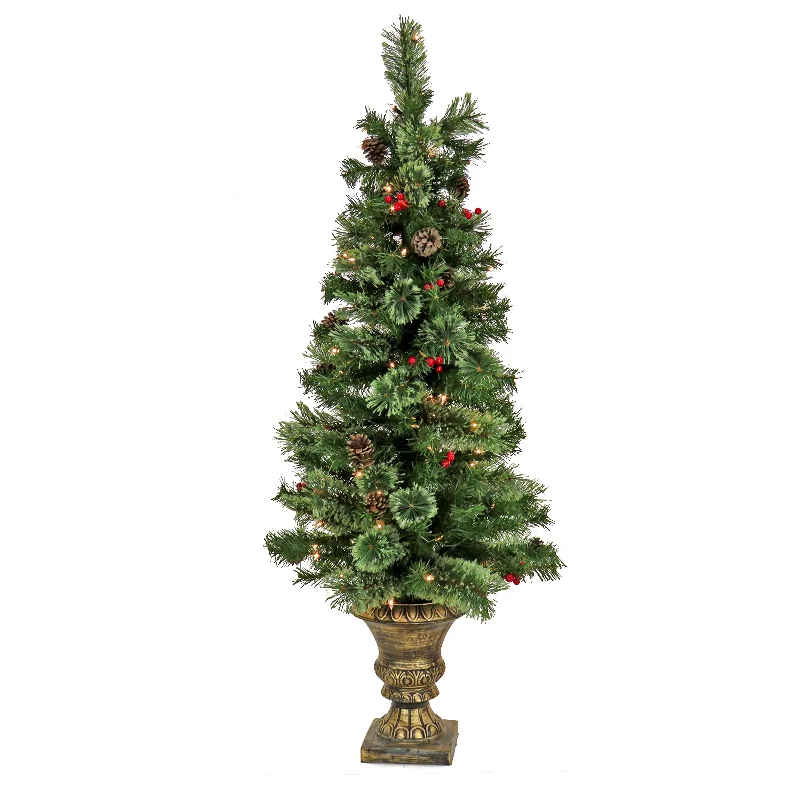 Christmas Hot Cocoa 4.5 ft. Pre-Lit Cashmere Tree with Clear Lights