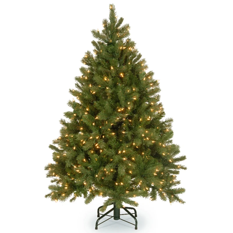 Christmas Winter Nights Magic 4.5 ft. Pre-Lit Downswept Douglas Fir Tree with Dual Color LED Lights