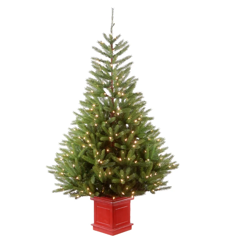 Christmas Homemade Crafts 5 ft. Pre-Lit Topeka Spruce Tree with Clear Lights