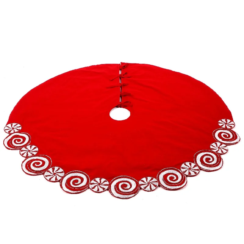 Christmas Gifting Joy Peppermint Mrs. Claus Tree Skirt, 52"