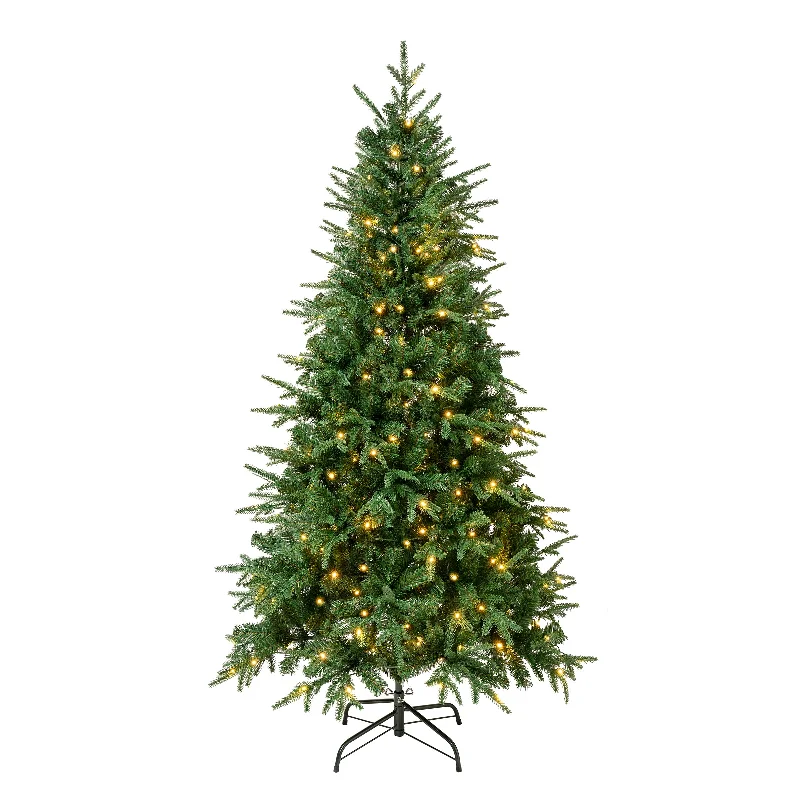 Christmas Holiday Baking 6 ft. Pre-Lit Duxbury Feel Real Tree with LED Lights