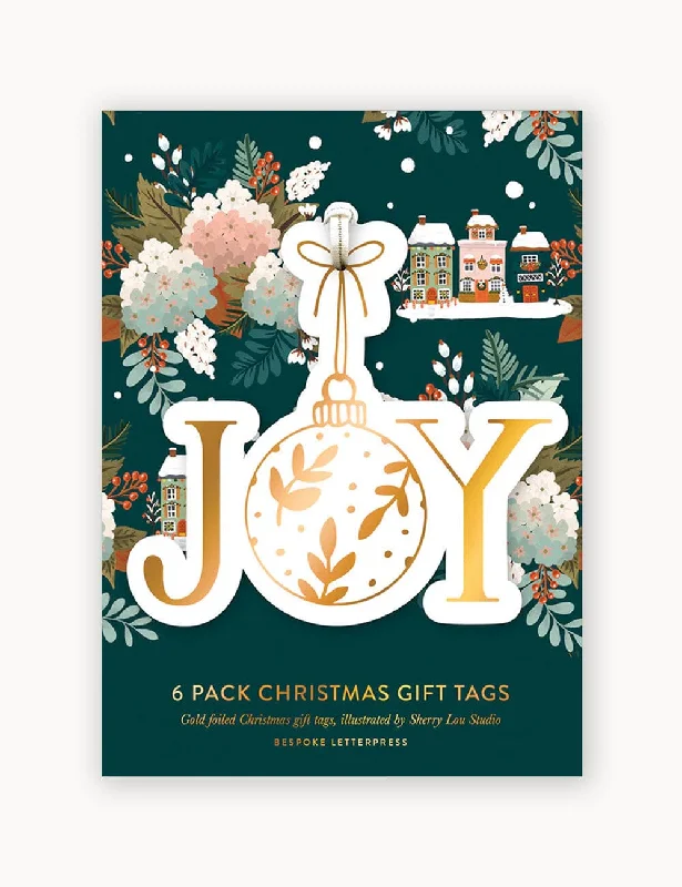 6pk Christmas Gift Tags "Joy"