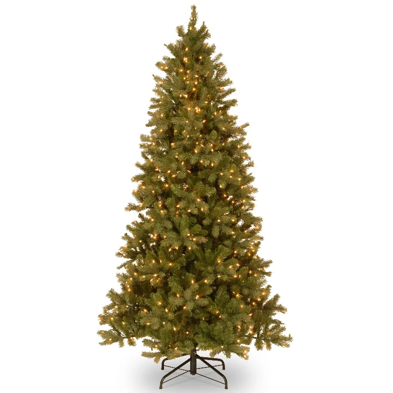 Christmas Reindeer Bells 7.5 ft. Pre-Lit Downswept Douglas Fir Slim Tree with Clear Lights Christmas Reindeer Bells 7.5 ft. Pre-Lit Downswept Douglas Fir Slim Tree with Clear Lights
