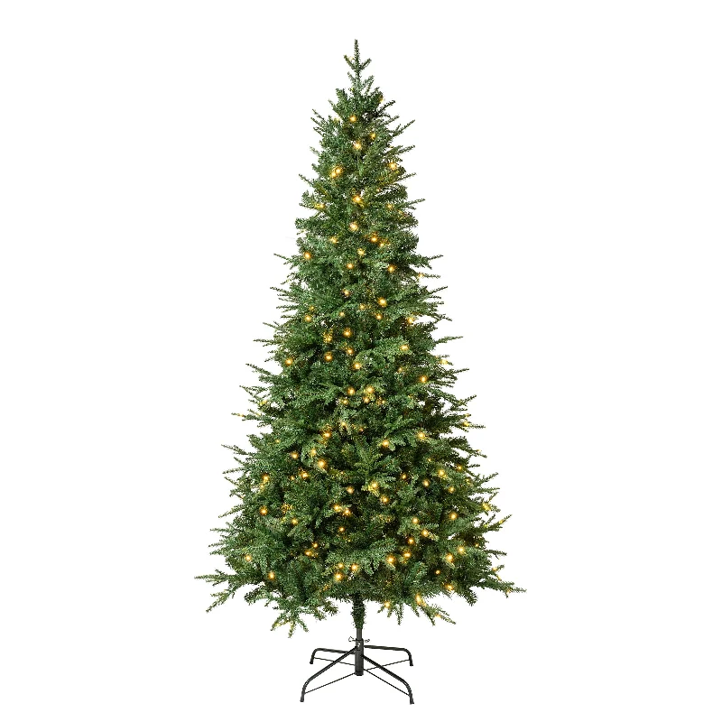 Christmas Homemade Crafts 7.5 ft. Pre-Lit Duxbury Mix  Feel Real Tree with Warm White LED Lights