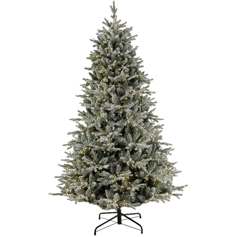 Christmas Snow Covered Village 7.5 ft. Pre-Lit Holliston Tree with Dual Color LED Cosmic Lights Christmas Snow Covered Village 7.5 ft. Pre-Lit Holliston Tree with Dual Color LED Cosmic Lights