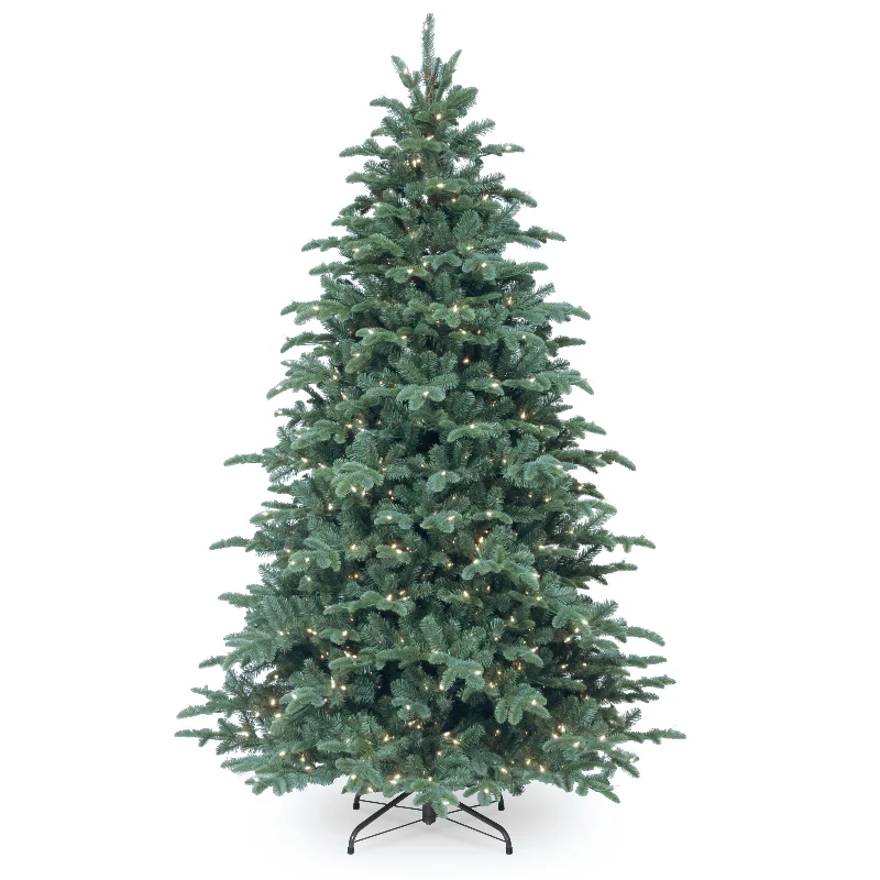 Christmas Candlelight Dinner 7.5 ft. Pre-Lit Mountain Noble Blue Spruce Tree with Clear Lights Christmas Candlelight Dinner 7.5 ft. Pre-Lit Mountain Noble Blue Spruce Tree with Clear Lights