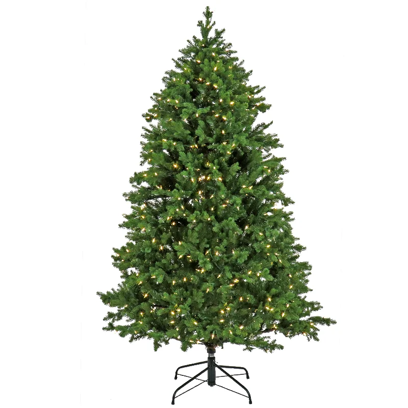 Christmas Pine Tree Farm 7.5 ft. Pre-Lit Rockport Tree with PowerConnect Dual Color LED Lights Christmas Pine Tree Farm 7.5 ft. Pre-Lit Rockport Tree with PowerConnect Dual Color LED Lights