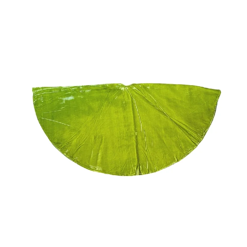 Christmas Cozy Treats Lime Green Velvet Tree Skirt, 72"