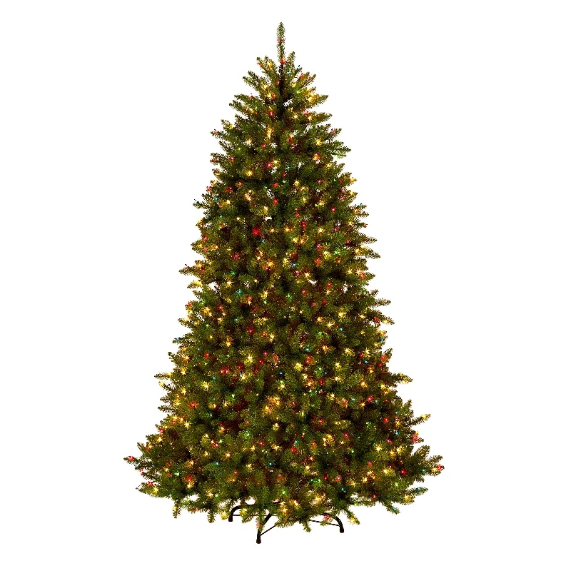 7.5 ft. Pre-Lit Dunhill Fir Tree with Multicolor, Clear Spectrum Lights