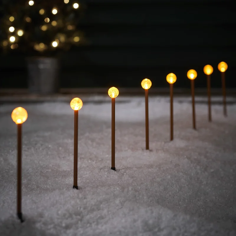 Christmas Festive Atmosphere 8 Bubble Battery Operated Garden Stake Lights