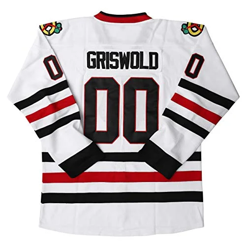 Christmas Green Wreath 90s Clark Griswold 00 Movie Hockey Sweater Jersey Hip hop Jersey for X-Mas Party Gife for Halloween Christmas（White 3XL）