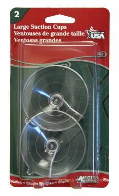 Christmas Warm Glow Adams Large Suction Cup Hooks Clear Rubber 2 pk (Pack of 12)