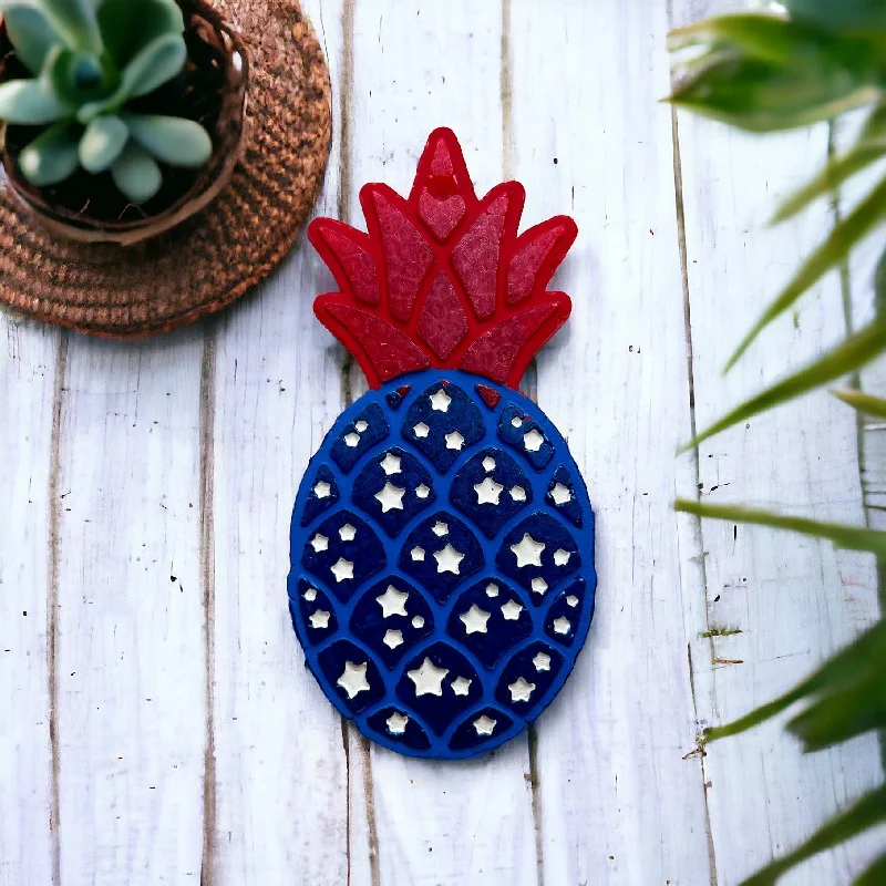 Christmas Reindeer Sleigh Americana Pineapple Freshie