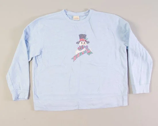 Artistic Snowman-Large Christmas Sweater