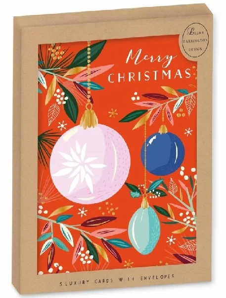 Baubles Boxed Christmas Cards | Set of 5