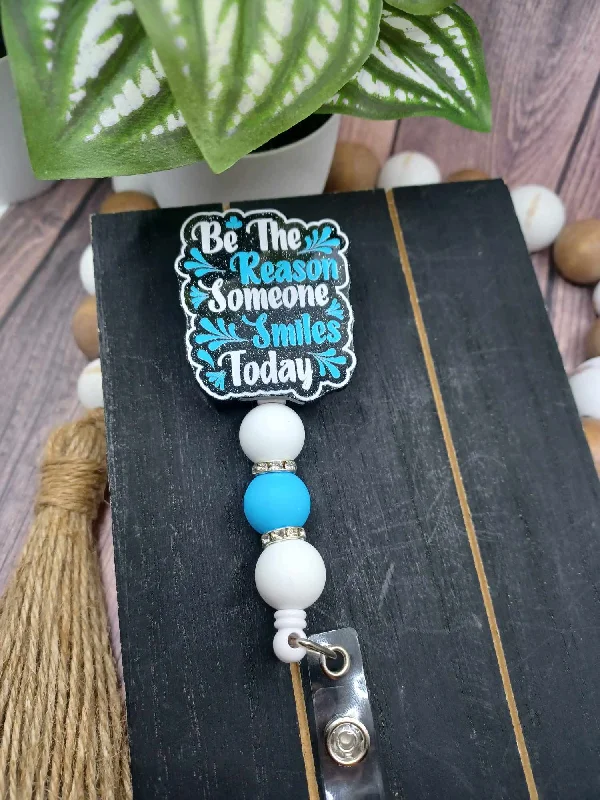 Christmas Village Scene Be the Reason Someone Smiles Today Retractable Badge Reel
