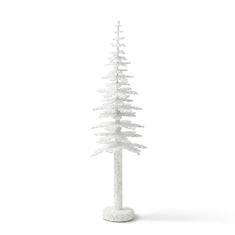 Beaded White Snowy Tree, 16"