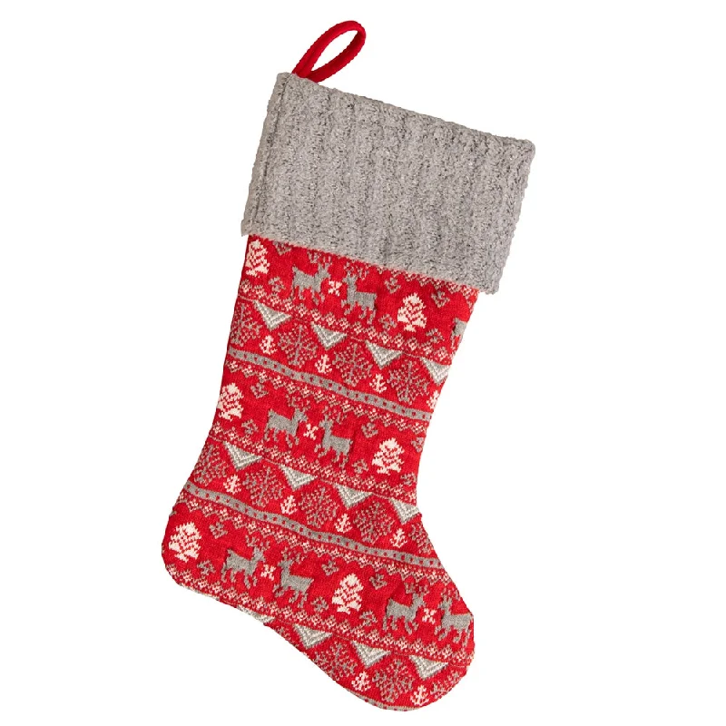 Belleek Living Red Fairisle Stocking