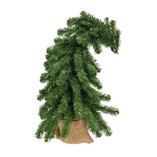 Christmas Ornament Collection Bendable Alpine Tree w/Burlap Base 18"