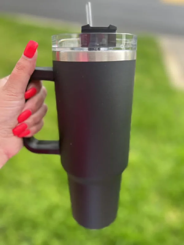 Christmas Cozy Decor Black 40 oz Tumbler