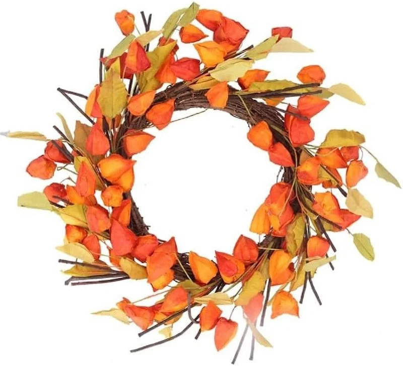 Physalis Inspired Autumnal Wreath