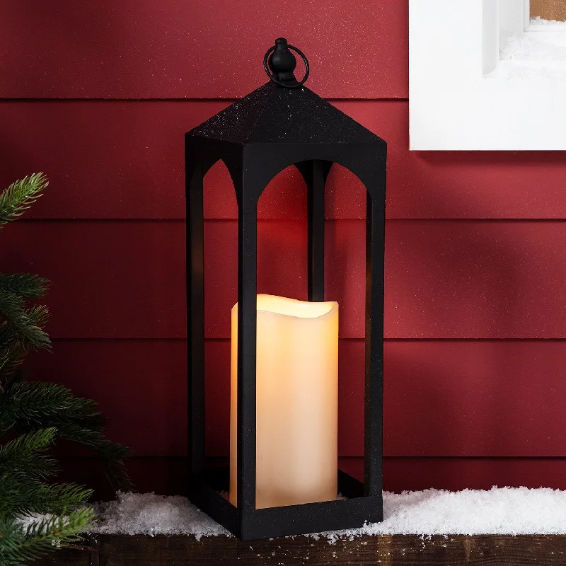 Christmas Twinkling Decorations Black Porch Outdoor Lantern