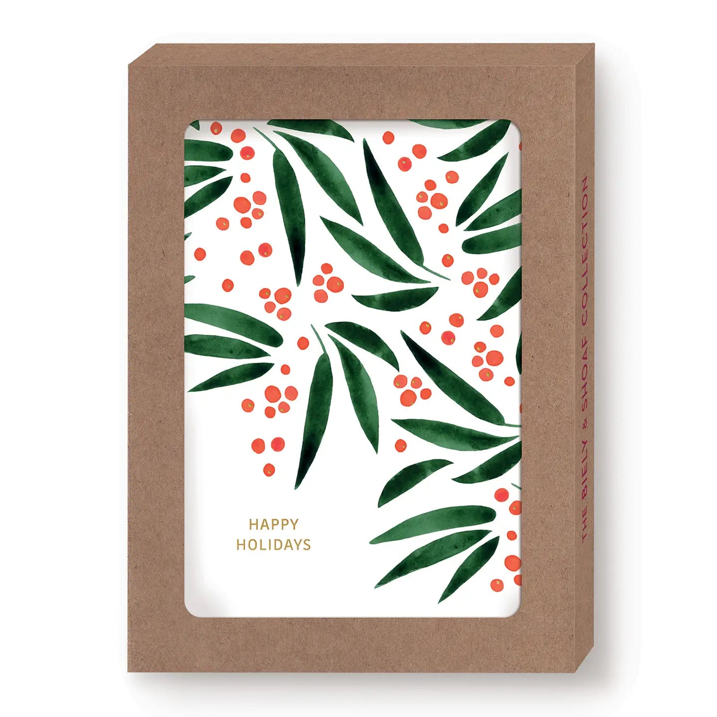 Christmas Cozy Evenings Boxed Holiday Cards - Red Berries