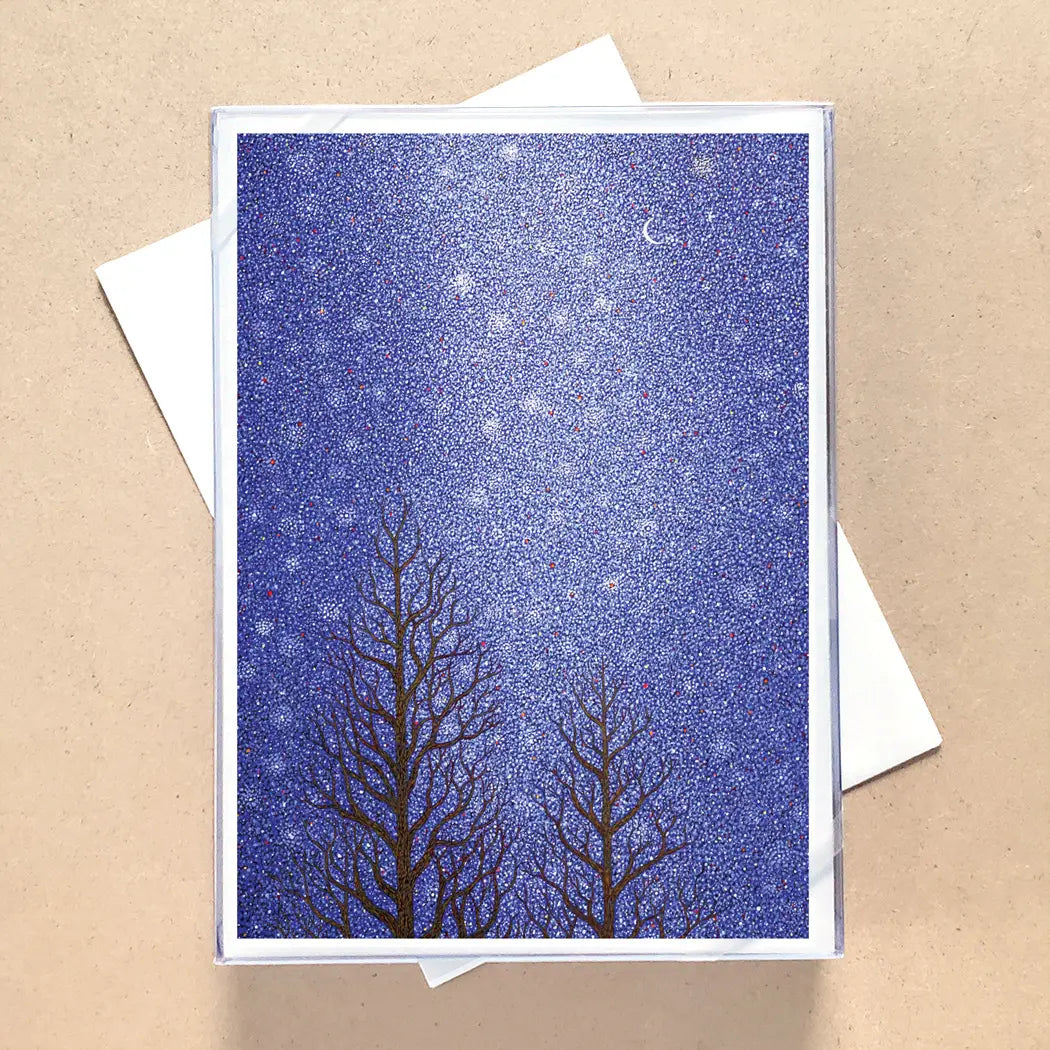 Christmas Gift Boxes Boxed Holiday Cards - Snowfall Stars