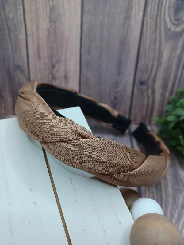 Christmas Tree Farm Brown Braided Style Headband