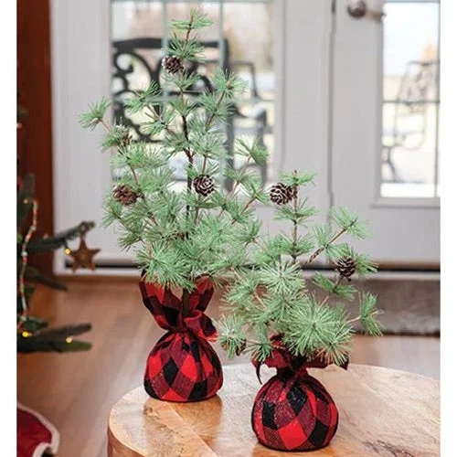 Christmas Homemade Cookies Buffalo Check Sparkle Pine Tree 12"