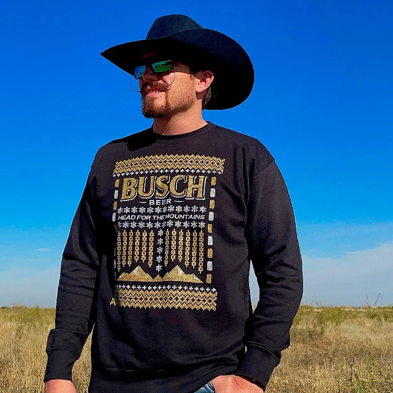 Busch Beer Mountains Ugly Christmas Sweater