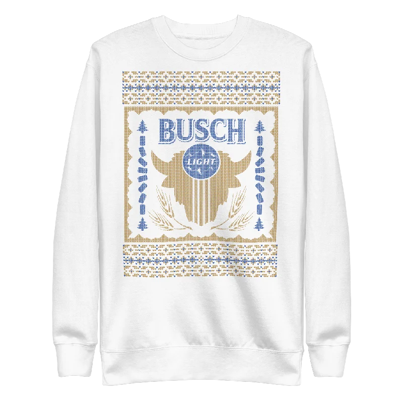 Busch Light Bison Ugly Christmas Sweater