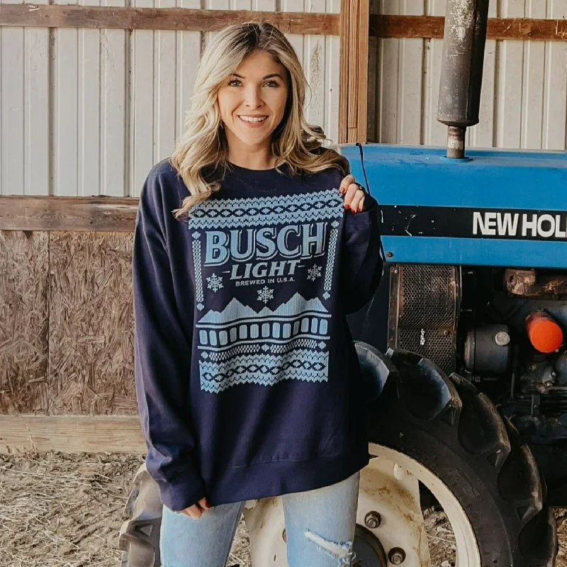 Busch Light Mountains Ugly Christmas Sweater