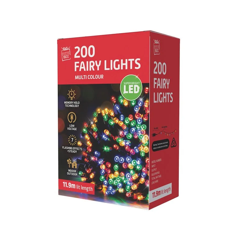 Fairy Lights, Multi Colour, 200 LED