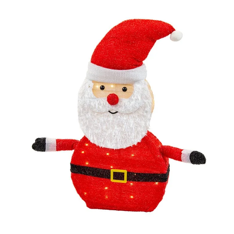 LED Tinsel Santa, 70cm