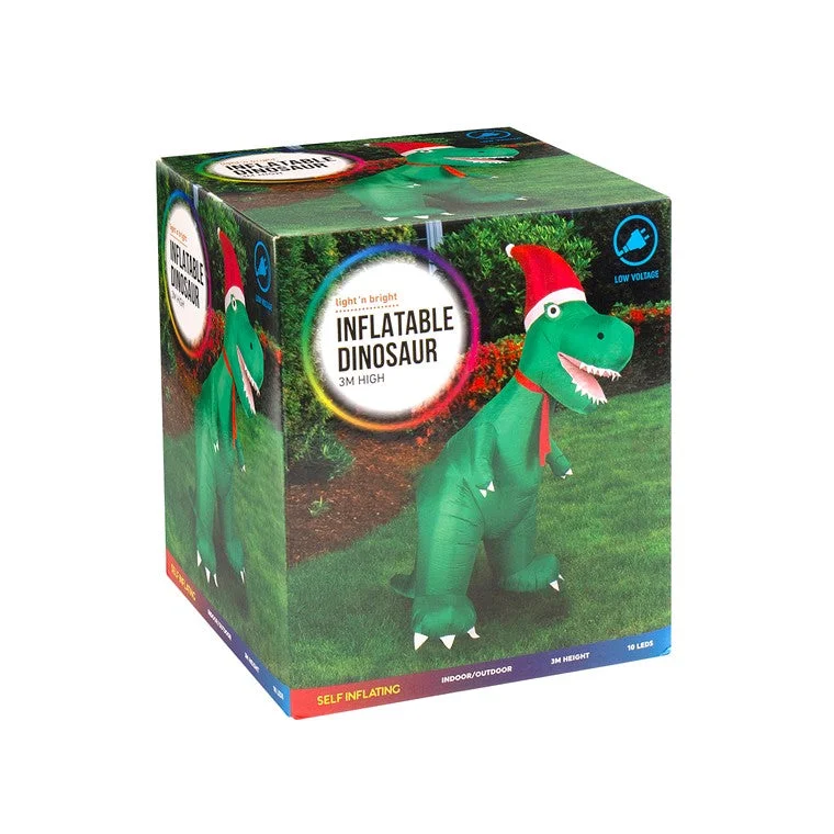 Christmas Inflatable Dinosaur, 3m