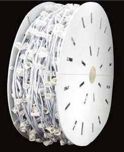 Christmas Ice Decorations C7 Socket and Wire 1000 ft 12 inch spacing WHITE