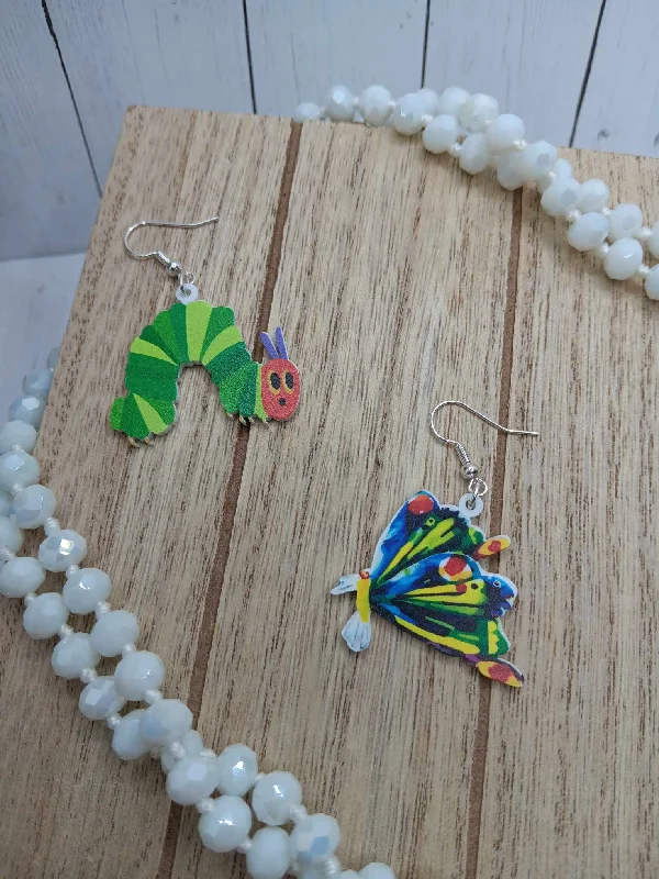 Christmas Holiday Baking Ideas Caterpillar Book Themed Earrings