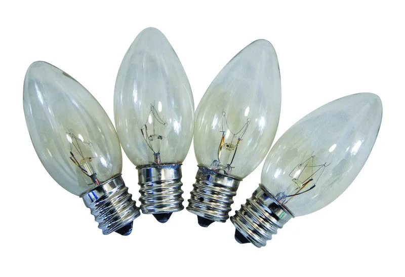 Christmas Holiday Candlelight Celebrations Clear/Warm White Twinkling C9 Replacement Christmas Light Bulbs 4W